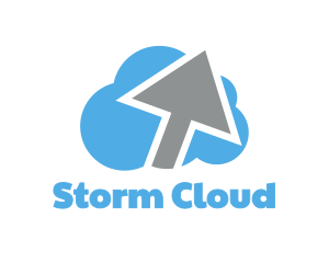 Cloud Arrow Cursor logo design