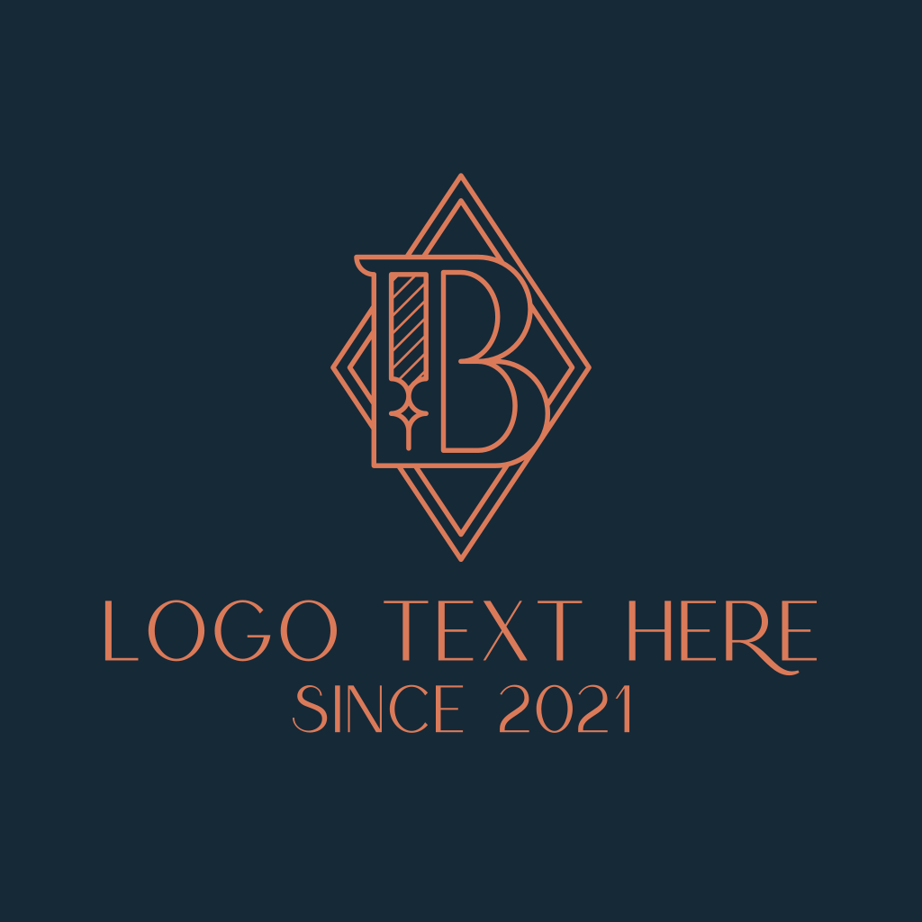 Vintage Typography Letter B Logo | BrandCrowd Logo Maker | BrandCrowd ...