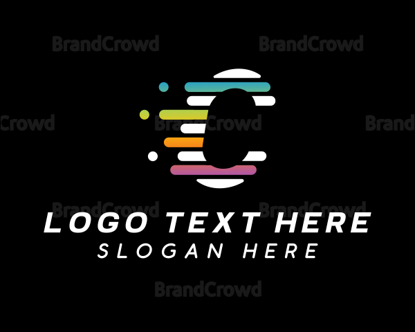Colorful Tech Letter C Logo