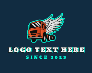 Moving Company - Trailer Truck Wings logo design