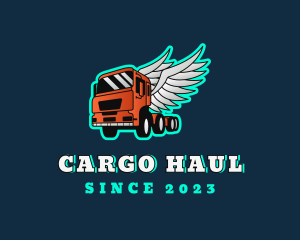 Trailer Truck Wings logo design