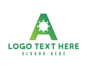 Covid - Gren Global Virus Letter A logo design
