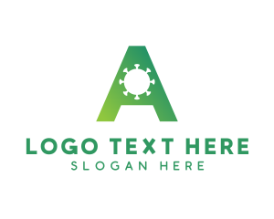 Lettermark - Germ Virus Letter A logo design