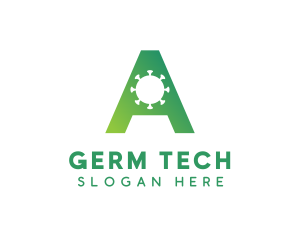 Germ - Germ Virus Letter A logo design