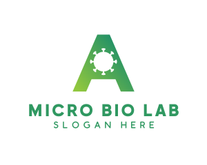 Microbiologist - Germ Virus Letter A logo design