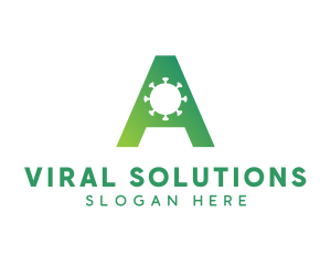 Virus - Germ Virus Letter A logo design