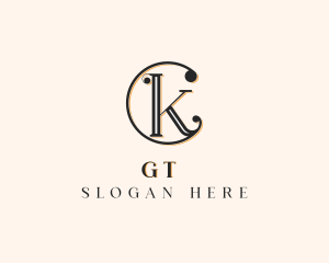 Elegant Jewelry Letter CK logo design