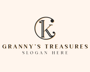 Elegant Jewelry Letter CK logo design