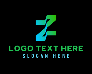 Jagged - Digital 3D Letter Z logo design