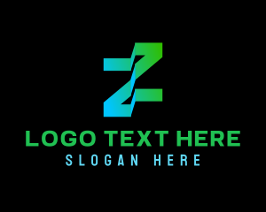 Digital 3D Letter Z Logo