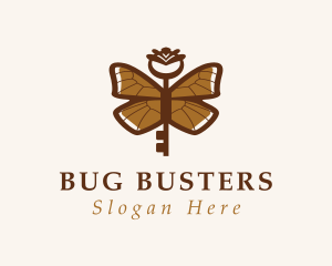 Key Butterfly Wings logo design