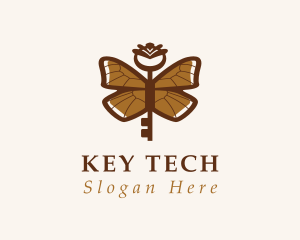 Key Butterfly Wings logo design