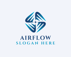 HVAC Airflow Ventilation  logo design