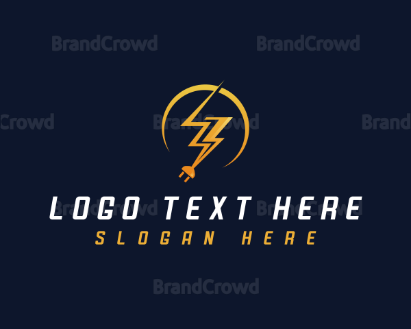 Electric Plug Lightning Logo