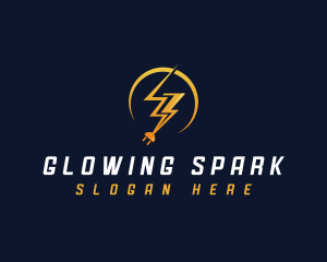 Electric Plug Lightning logo design