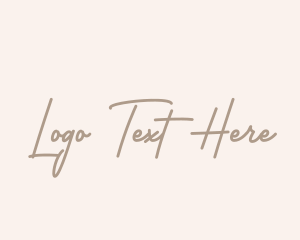 Handwriting - Elegant Signature Beauty logo design