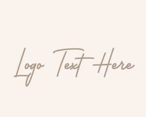 Elegant Signature Wordmark logo design