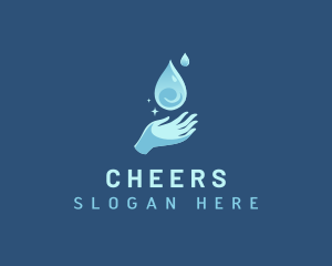 Sanitation Hand Droplet Logo
