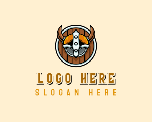 Videogame - Viking Warrior Helmet logo design