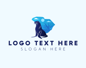 State Animal - South Carolina Marine Seal logo design