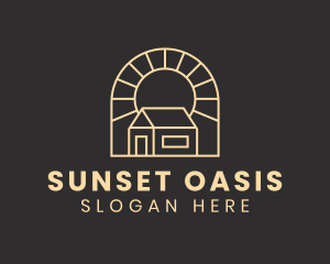 Sunset Property Villa logo design