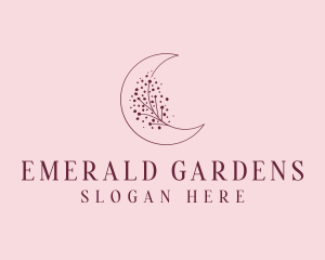 Floral Moon Garden logo design