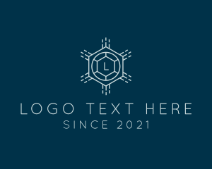 Lettermark - Geometric Lighting Technology logo design