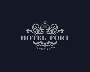 Stylish Decorative Hotel logo design