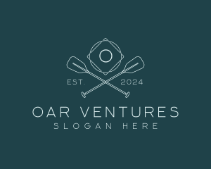 Boat Oar Paddle logo design