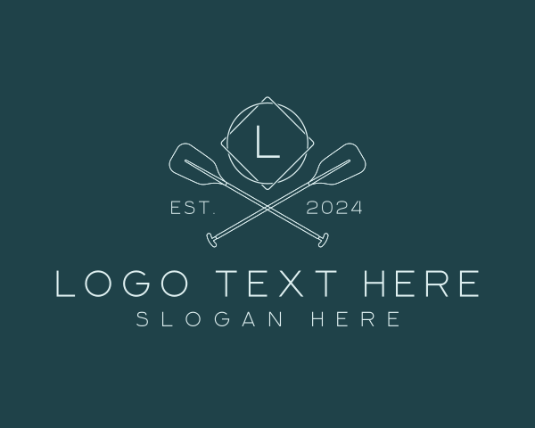 Paddle - Boat Oar Paddle logo design