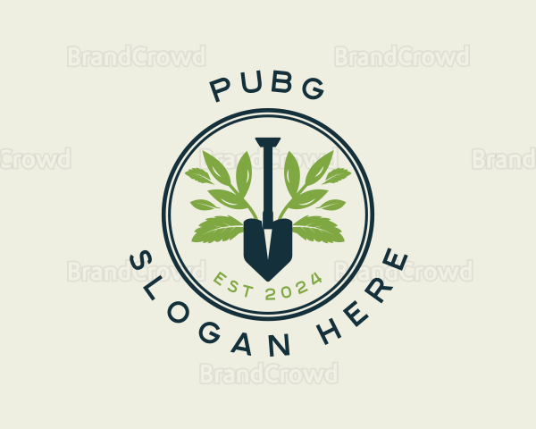 Landscaping Shovel Garden Logo