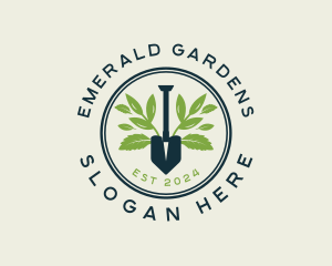 Landscaping Shovel Garden logo design