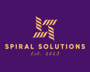Elegant Spiral Pinwheel logo design