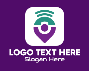 Communication - Telephone Wifi Pin App logo design