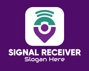 Receiver - Telephone Wifi Pin App logo design