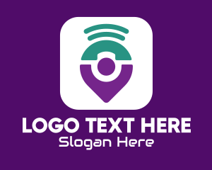 Phone - Telephone Wifi Pin App logo design