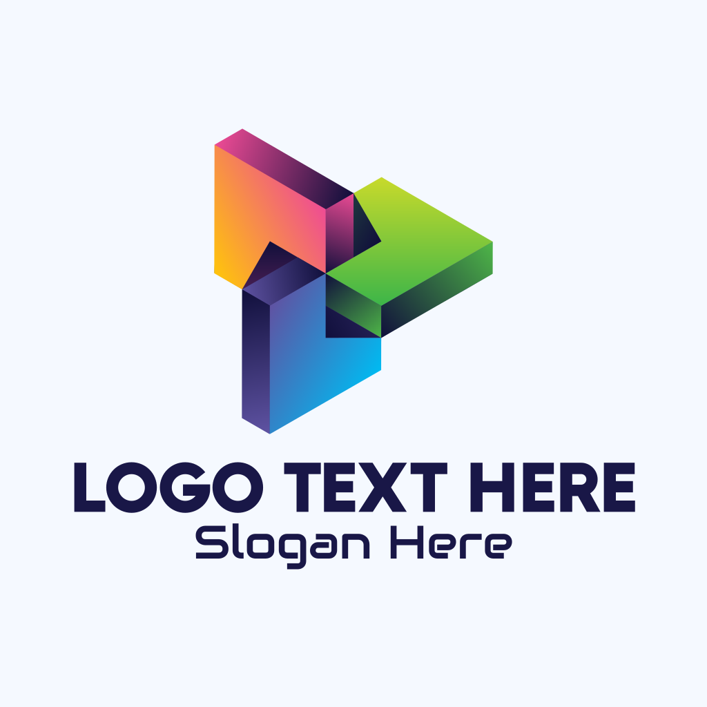 3D Multicolor Geometric Shape  Logo  BrandCrowd Logo  Maker