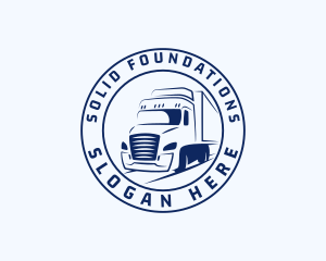 Trucker - Blue Truck Forwarding logo design
