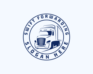 Blue Truck Forwarding logo design