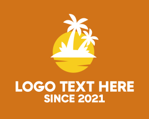 Destination - Island Sunset Resort logo design