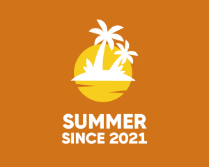 Island Sunset Resort  logo design