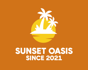 Island Sunset Resort  logo design