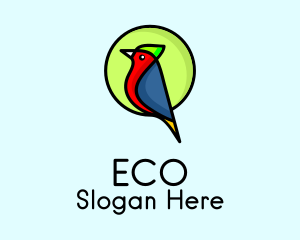 Colorful Safari Bird  Logo
