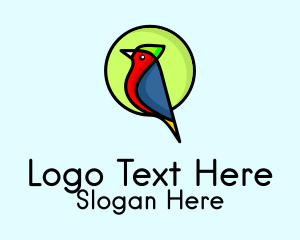 Colorful Safari Bird  Logo