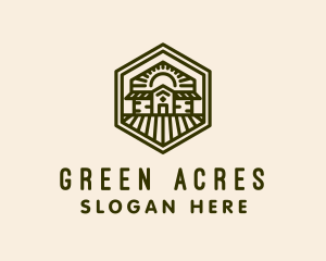 Farming - Farm Villa Landscape logo design