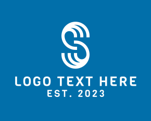 Commercial - Ribbon Wave Letter S logo design