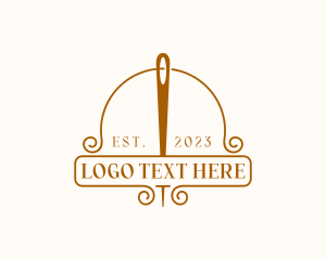 Handcrafted - Needle Craft Tailoring logo design