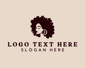 Haircut - Curly Woman Salon logo design