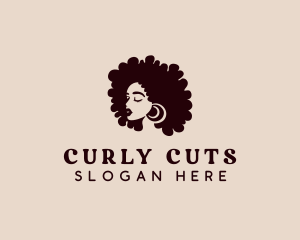 Curly - Curly Woman Salon logo design