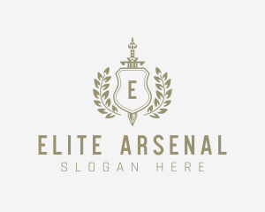 Arsenal - Sword Shield Weapon logo design